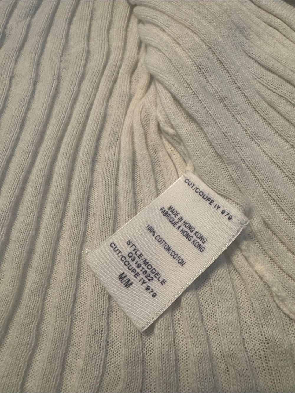 GUESS Jeans Cream Ribbed Cardigan - Picture 5 of 7